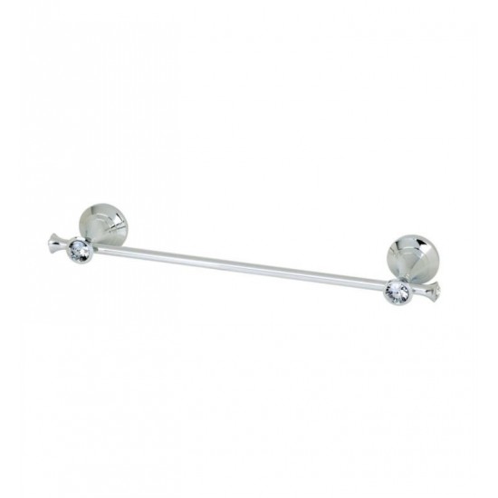 Topex A102030101 12" Wall Mount Towel Bar with Glass Crystals in Chrome