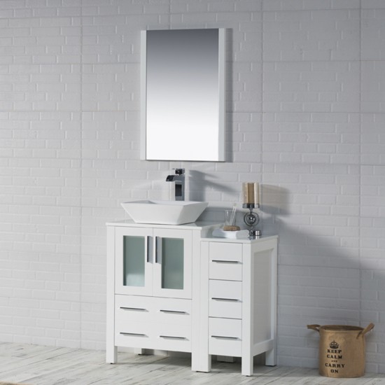 Sydney 36 Inch Vanity with Side Cabinet