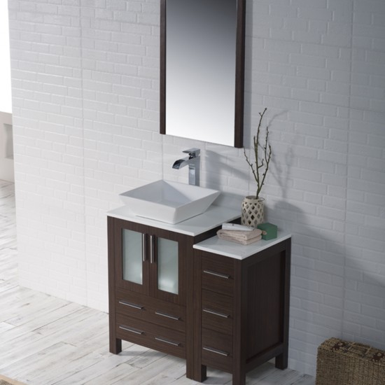 Sydney 36 Inch Vanity with Side Cabinet