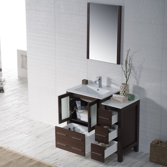 Sydney 36 Inch Vanity with Side Cabinet