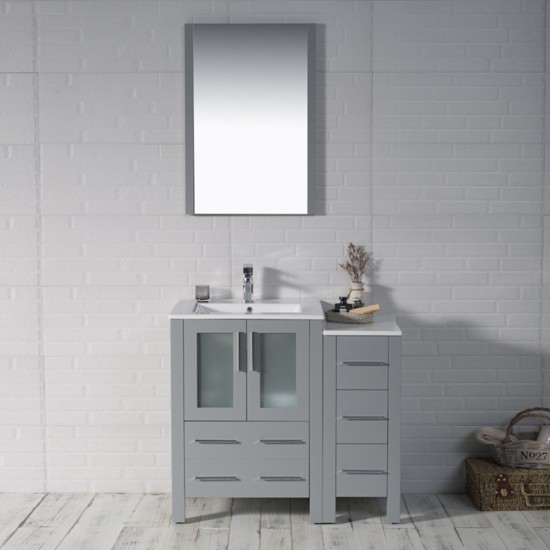 Sydney 36 Inch Vanity with Side Cabinet