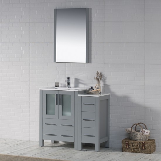 Sydney 36 Inch Vanity with Side Cabinet