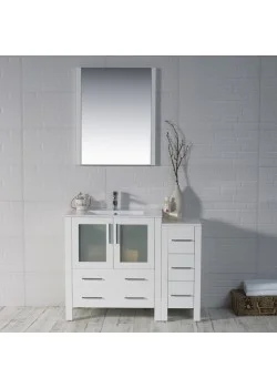 Fresca FVN5084WH Coda 18 Modern Corner Bathroom Vanity in White