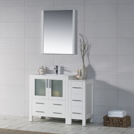 Sydney 42 Inch Vanity with Side Cabinet