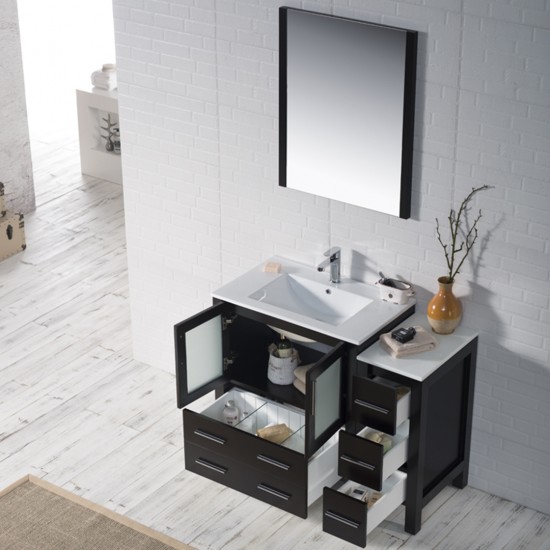 Sydney 42 Inch Vanity with Side Cabinet