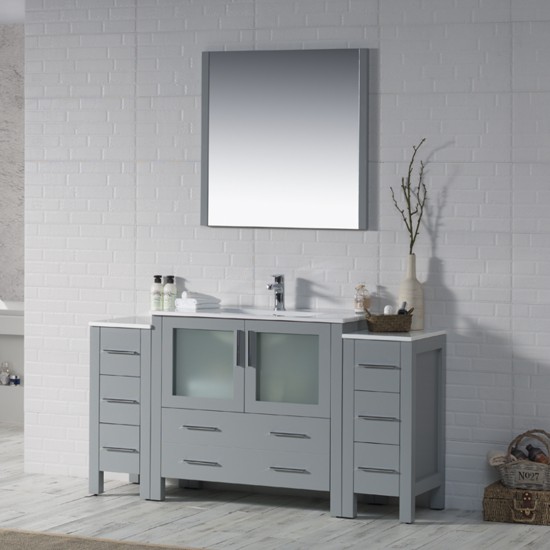 Sydney 60 Inch Vanity with Side Cabinet