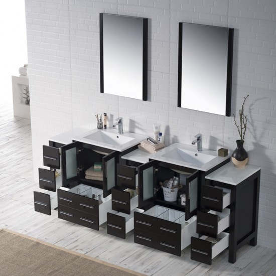 Sydney 84 Inch Vanity with Side Cabinet