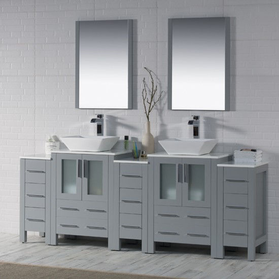 Sydney 84 Inch Vanity with Side Cabinet