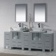 Sydney 84 Inch Vanity with Side Cabinet