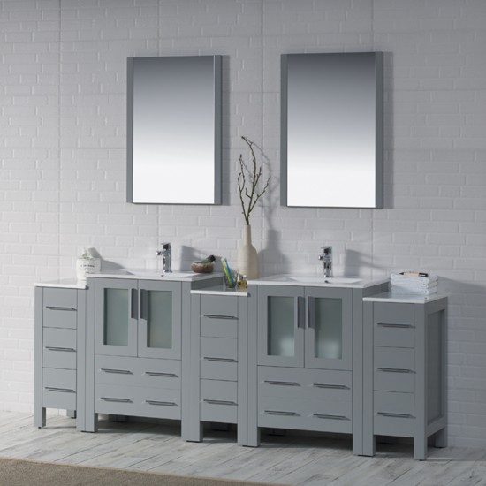 Sydney 84 Inch Vanity with Side Cabinet