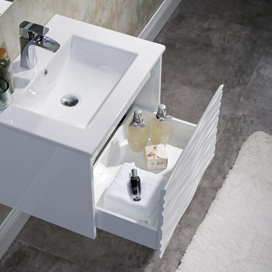 Paris 24 Inch Vanity – Glossy White