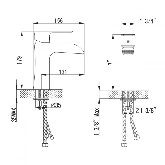 Single Handle Lavatory Faucet – Chrome – F01 103 01