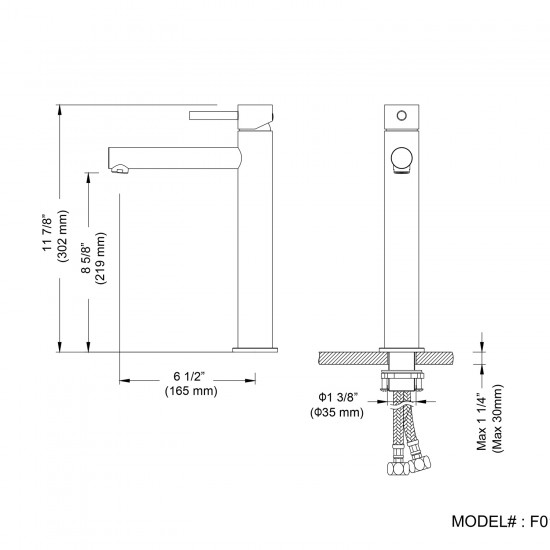 Single Handle Lavatory Faucet – F01 117