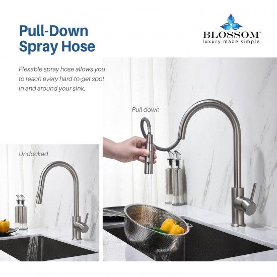 Single Handle Pull Down Kitchen Faucet – F01 206