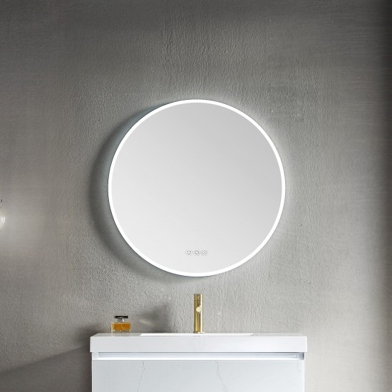 Orion 24″ Round LED Mirror with Frosted Side