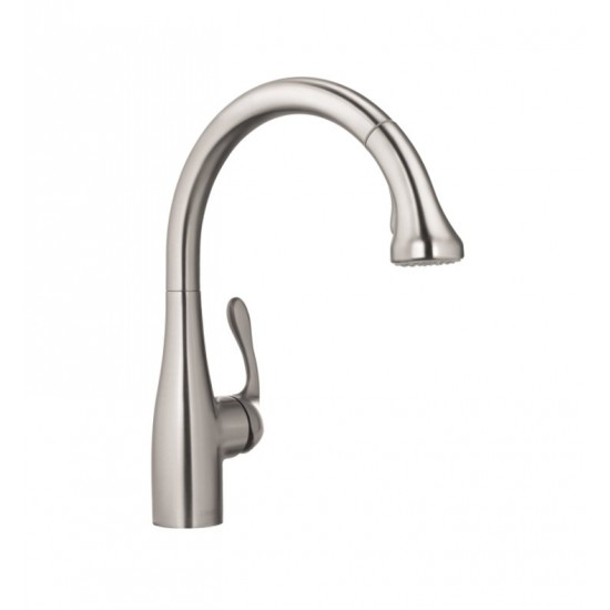Hansgrohe 04066 Allegro E Gourmet 10 3/8" Single Handle Deck Mounted 2-Spray High-Arc Pull-Down Kitchen Faucet
