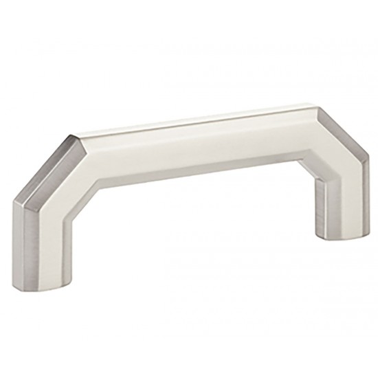 Emtek Hollywood Regency 3-1/2" Center-to-Center Riviera Cabinet Pull (Satin Nickel)