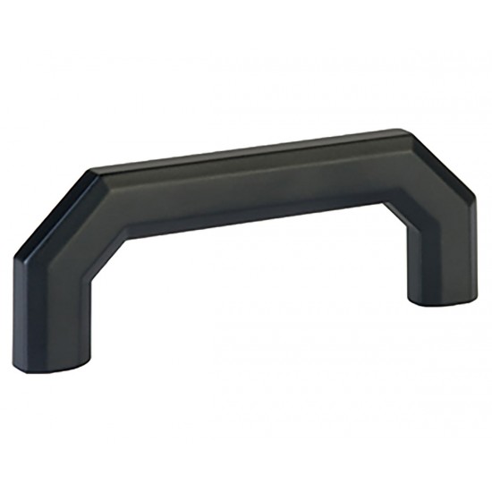 Emtek Hollywood Regency 3-1/2" Center-to-Center Riviera Cabinet Pull (Flat Black)