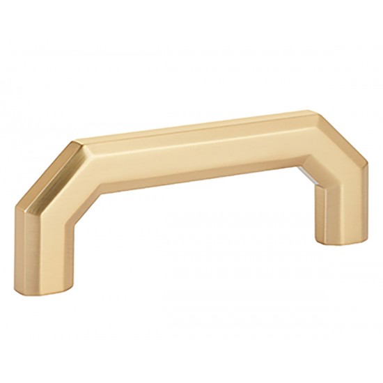 Emtek Hollywood Regency 3-1/2" Center-to-Center Riviera Cabinet Pull (Satin Brass)