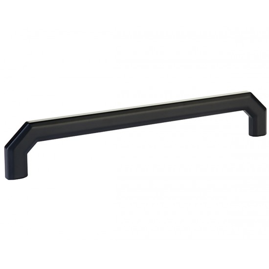 Emtek Hollywood Regency 8" Center-to-Center Riviera Cabinet Pull (Flat Black)