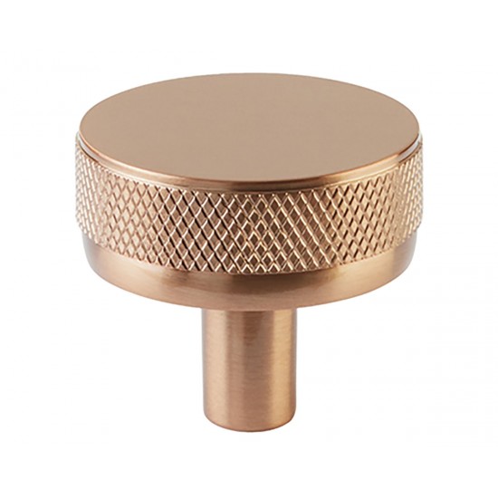 Emtek Select 1-1/4" Conical Knurled Cabinet Knob (Satin Copper)
