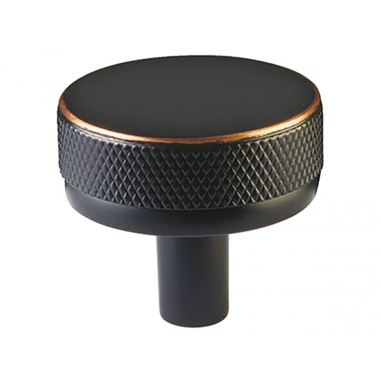 Emtek Select 1-1/4" Conical Knurled Cabinet Knob (Oil Rubbed Bronze)