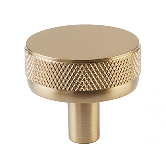 Emtek Select 1-1/4" Conical Knurled Cabinet Knob (Satin Brass)