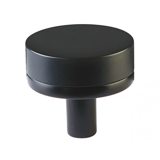 Emtek Select 1-1/4" Conical Smooth Cabinet Knob (Flat Black)