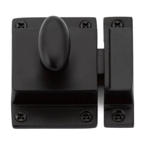 Emtek Solid Brass 2-1/4" Cabinet Latch (Flat Black)