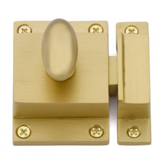 Emtek Solid Brass 2-1/4" Cabinet Latch (Satin Brass)