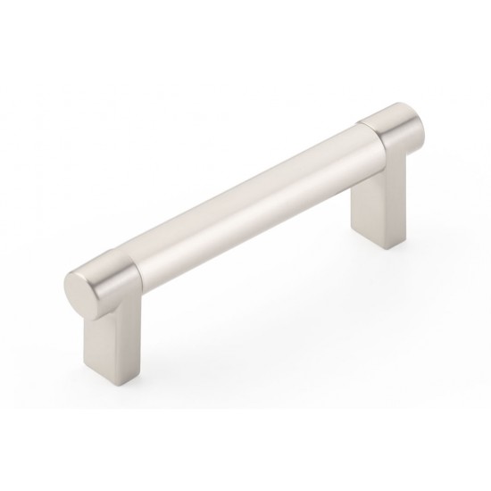 Emtek Select 3-1/2" Center-to-Center Smooth Cabinet Pull (Satin Nickel)