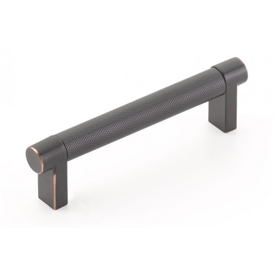 Emtek Select 4" Center-to-Center Knurled Cabinet Pull (Oil Rubbed Bronze)