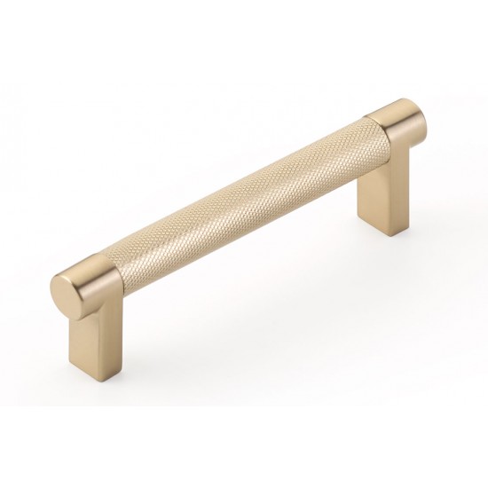 Emtek Select 4" c.c. Knurled Cabinet Pull (Satin Brass)