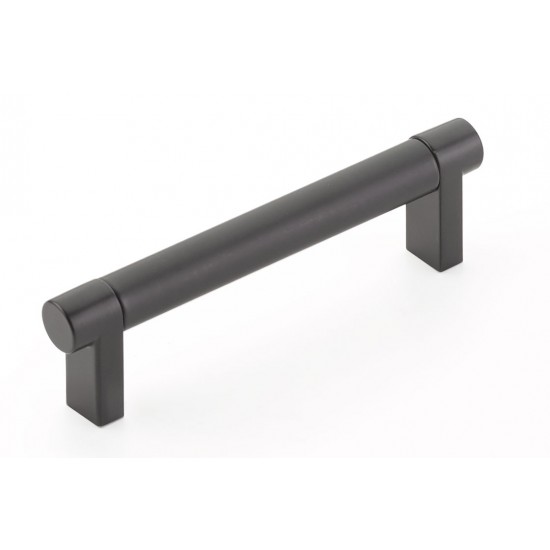 Emtek Select 4" c.c. Smooth Cabinet Pull (Flat Black)