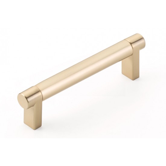 Emtek Select 4" c.c. Smooth Cabinet Pull (Satin Brass)