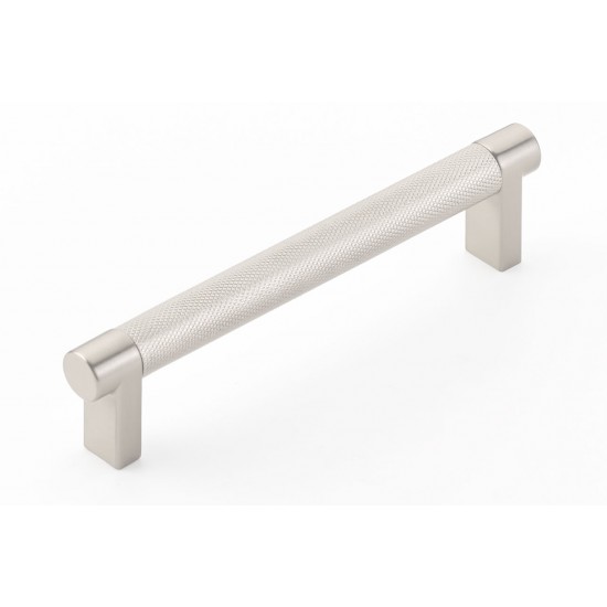 Emtek Select 5" (128mm) c.c. Knurled Cabinet Pull (Satin Nickel)