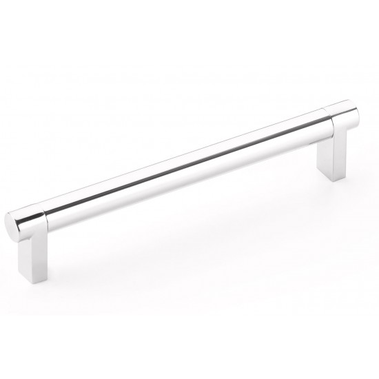 Emtek Select 6" Center-to-Center Smooth Cabinet Pull (Polished Chrome)