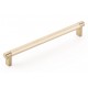 Emtek Select 8" Center-to-Center Knurled Cabinet Pull (Satin Brass)