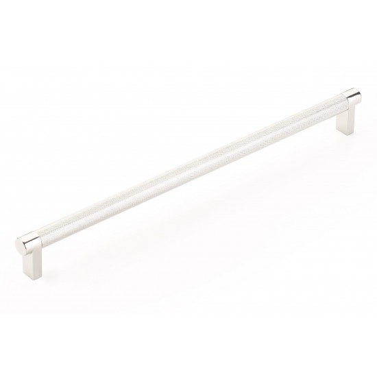 Emtek Select 12" Center-to-Center Knurled Cabinet Pull (Polished Nickel)