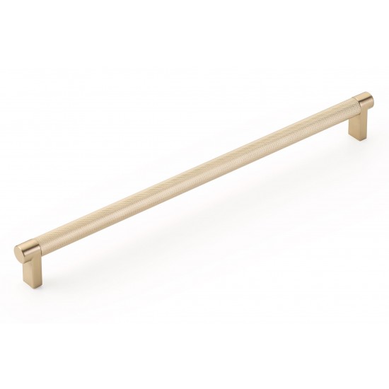 Emtek Select 12" c.c. Knurled Cabinet Pull (Satin Brass)