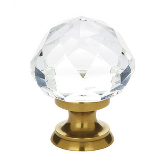 Emtek 1" Diamond Glass Cabinet Knob - (French Antique)