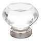 Emtek 1" Old Town Clear Crystal Cabinet Knob - (Satin Nickel)