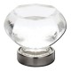 Emtek 1" Old Town Clear Glass Cabinet Knob - (Pewter)