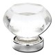Emtek 1" Old Town Clear Crystal Cabinet Knob - (Polished Chrome)