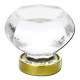 Emtek 1-1/4" Old Town Clear Glass Cabinet Knob - (Polished Brass)