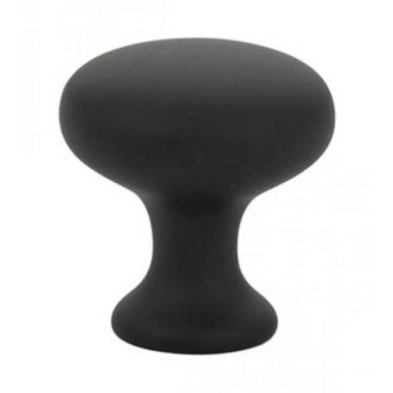 Emtek Solid Brass 1" Cabinet Knob (Flat Black)