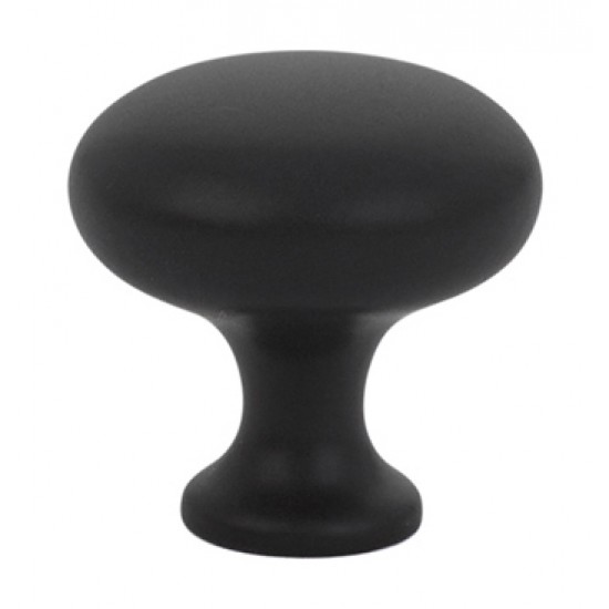 Emtek Solid Brass 1-1/4" Cabinet Knob (Flat Black)