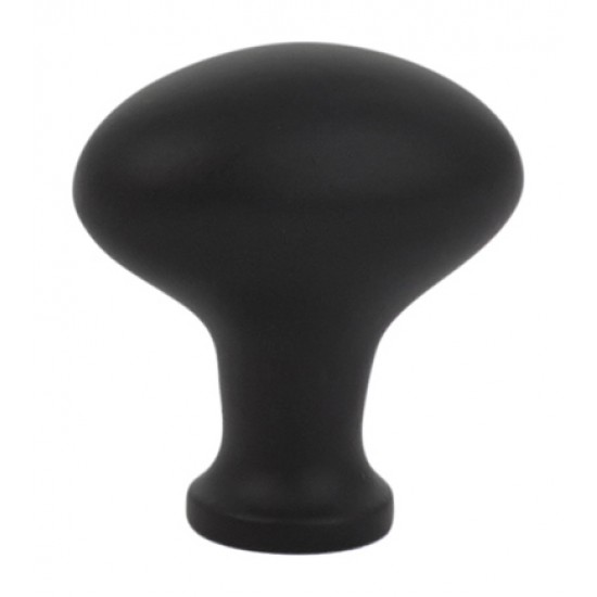 Emtek Solid Brass 1" Cabinet Knob (Flat Black)