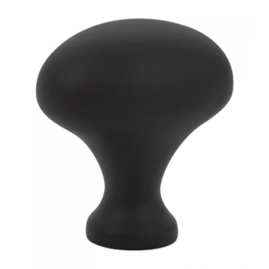 Emtek Solid Brass 1-1/4" Cabinet Knob (Flat Black)