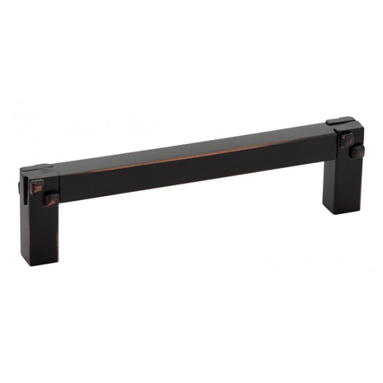 Emtek Arts and Crafts 4" Center-to-Center Tenon and Mortise Cabinet Pull (Oil Rubbed Bronze)